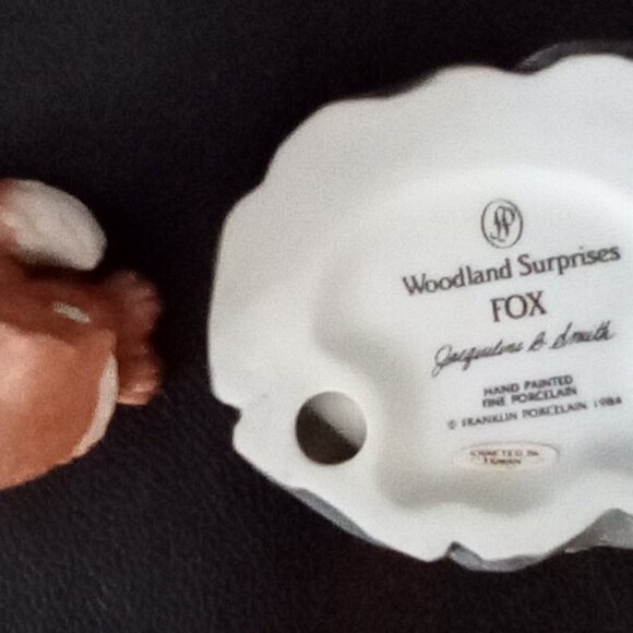 Franklin Mint 1984 Woodland Surprises Fox Handpainted Porcelain Figuire - Picture 6 of 16